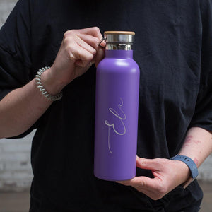 Edelstahl Trinkflasche 750ml personalisiert | Mein Monogramm