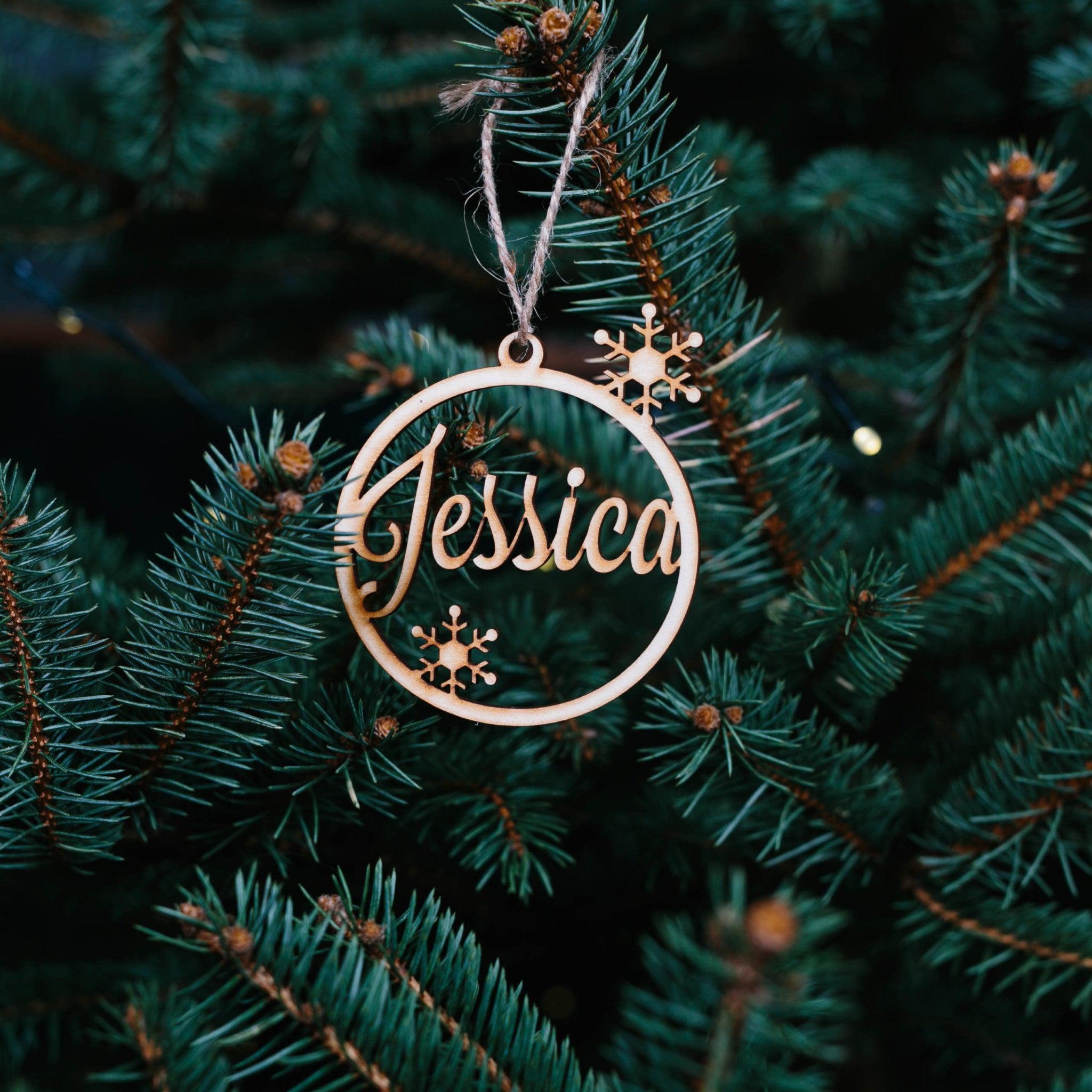 Personalisierter Holz-Anhnger  Christbaumschmuck, Grn, Handgefertigt,  UK, Weihnachten Weihnachtsstern Holz Erzgebirge