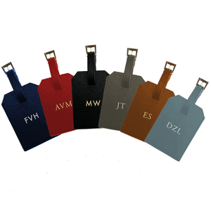 Kofferanhänger aus genarbtem Leder personalisiert | Mein Monogramm