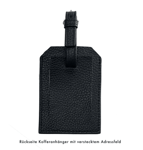 Kofferanhänger aus genarbtem Leder personalisiert | Mein Monogramm