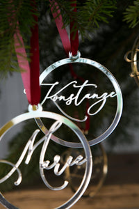Personalisierter Weihnachtsbaumanhänger aus Acryl personalisiert | Mein Monogramm