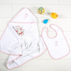 Set Babybadetuch und Lätzchen personalisiert | Mein Monogramm